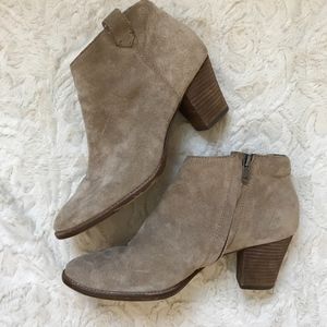 Madewell Suede Ankle Booties Size 9 Light Brown